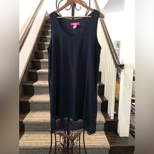 Sleeveless navy blue long tunic. Size X-Large